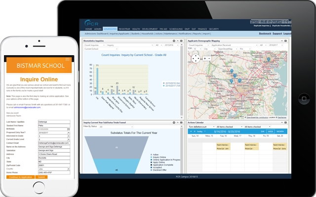 PCR Educator Admissions software for independent schools improves the effectiveness of the admissions office and drives more applicants to your website.